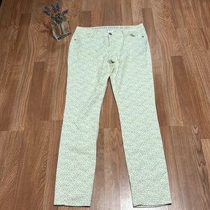 Canyon River Blues Cream Floral Soft Jeans Sz 10